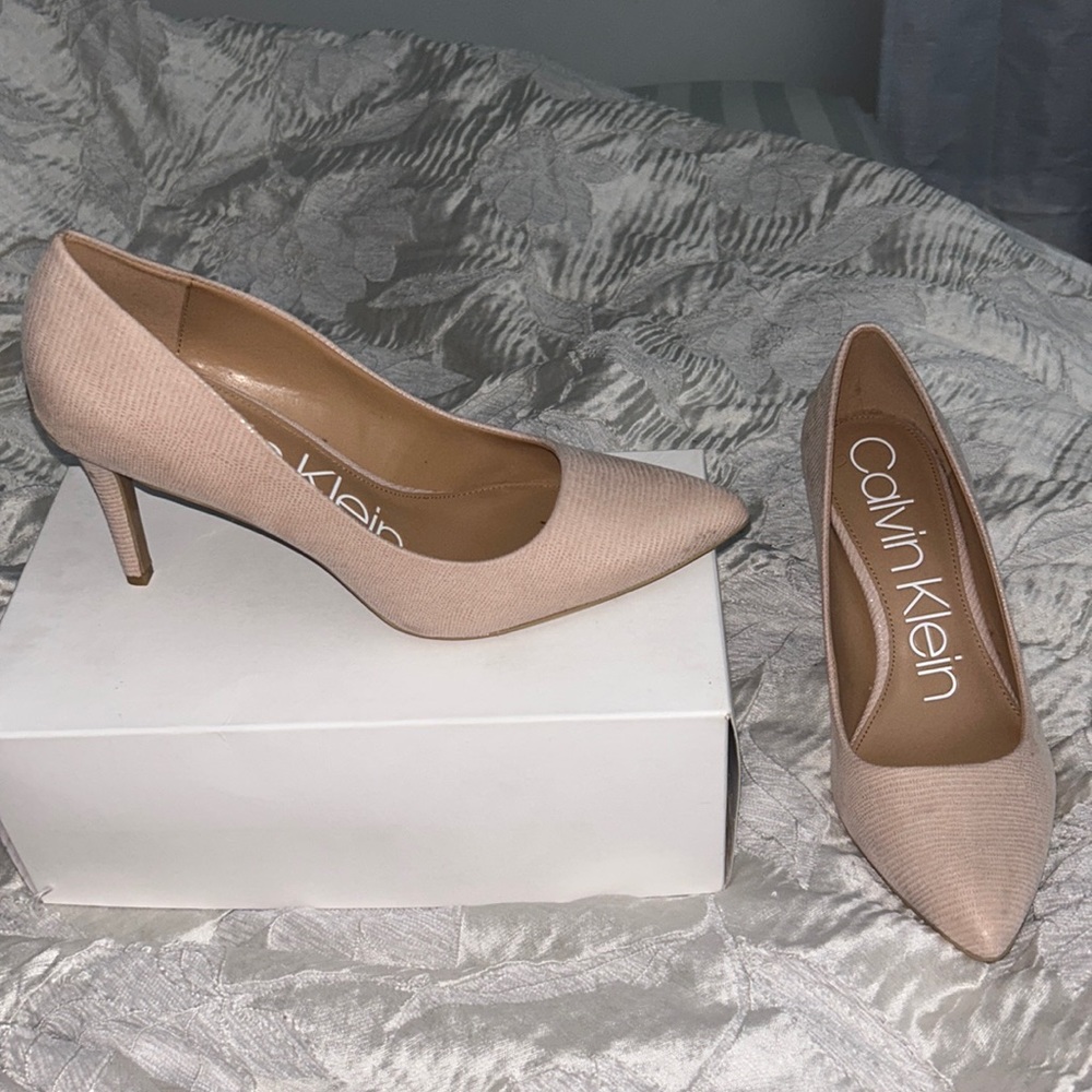 Blush pink stilettos